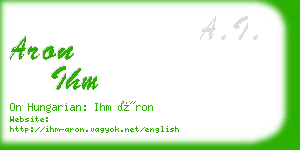 aron ihm business card